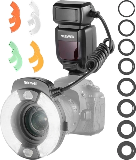 Rijke accessoires: adapters 49–77 mm en kleurfilters