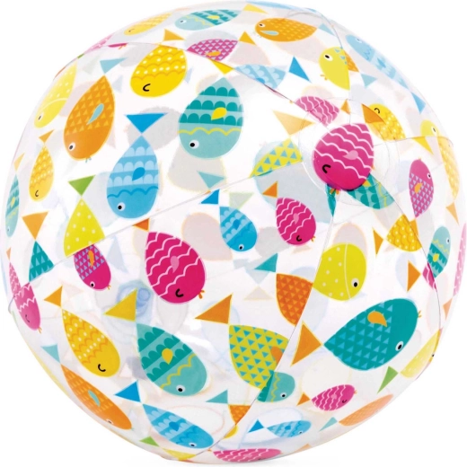 Opblaasbare strandbal vrolijke visjes 51 cm Intex
