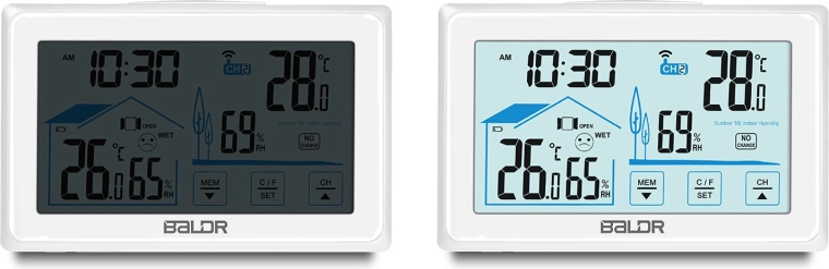 Helder verlicht LCD en grote cijfers