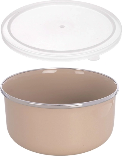 Duurzaam geëmailleerd staal met roestvrijstalen rand