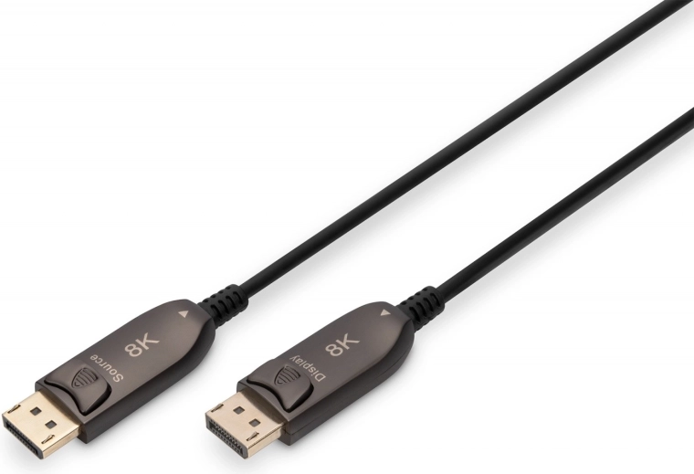 Hybride DisplayPort-kabel 1.4 AOC 8K 60 Hz DP–DP 20 m – 15 m