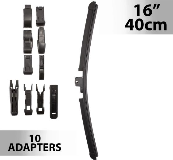 Carguard ruitenwisser 40 cm met 10 adapters