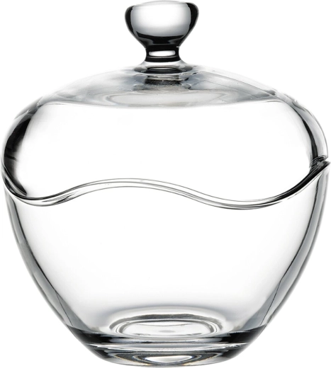 Glazen suikerpot met deksel PSB 13 cm