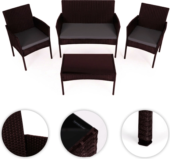 Duurzame polyrattan constructie