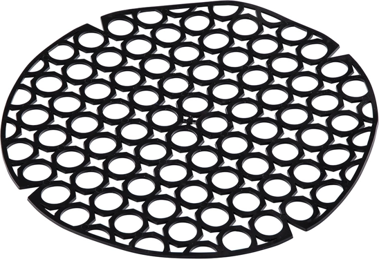 Elastisch rond gootsteenrooster voor de spoelbak 27,5 cm zwart