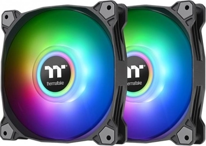 Ventilator Thermaltake Pure Duo 12 ARGB Sync Radiator - 2-pack zwart