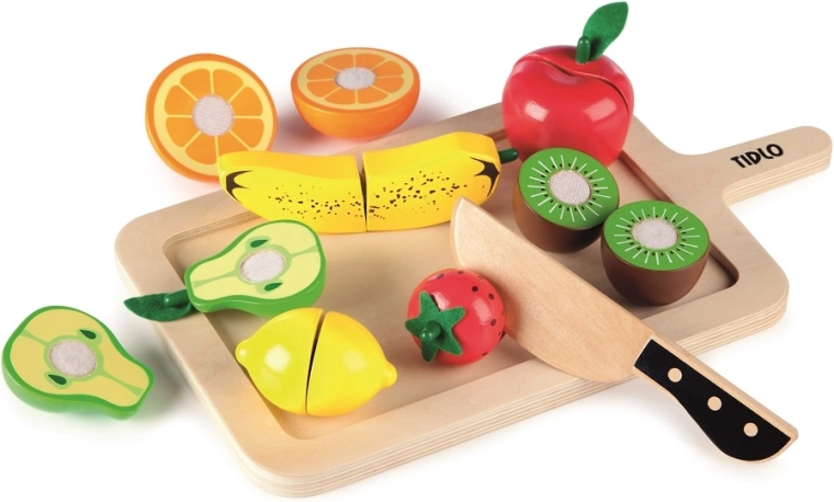 Tidlo houten snijplank met fruit voor kinderen