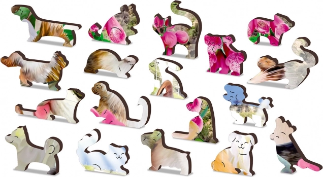 Puzzelstukjes met originele vormen