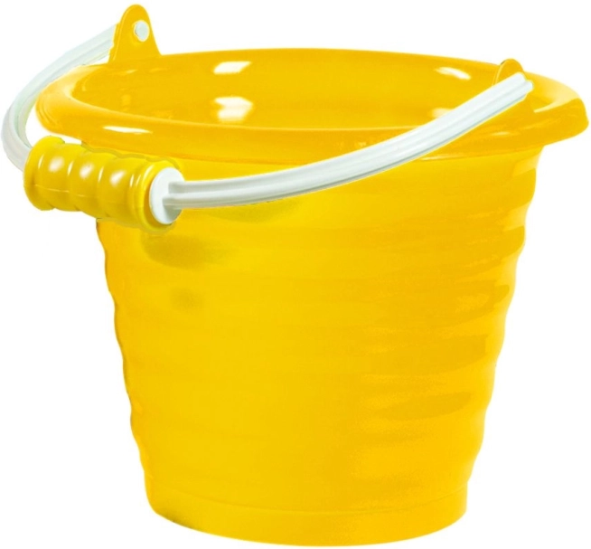 Androni emmer met golfpatroon – diameter 20 cm – geel