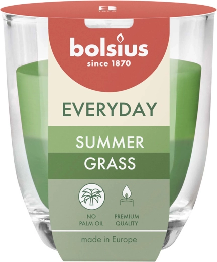 Geurkaars in glas Summer grass 8 × 7 cm, 24 u