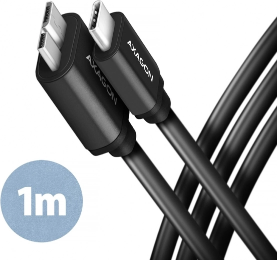 Kabel Micro-B USB naar USB-C 3.2 Gen 1 1m 3A ALU PVC