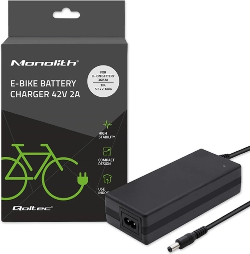 lader voor e-bikes 36 V li-ion, 42 V 2 A, connector 5,5 × 2,1 mm
