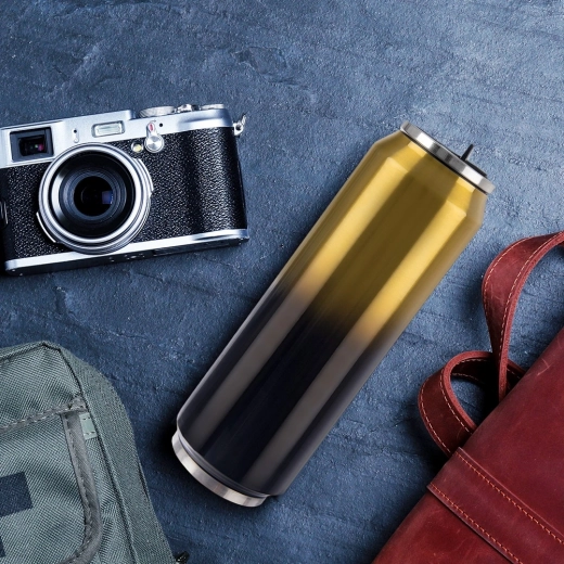 Elegante zwart‑gouden look voor onderweg