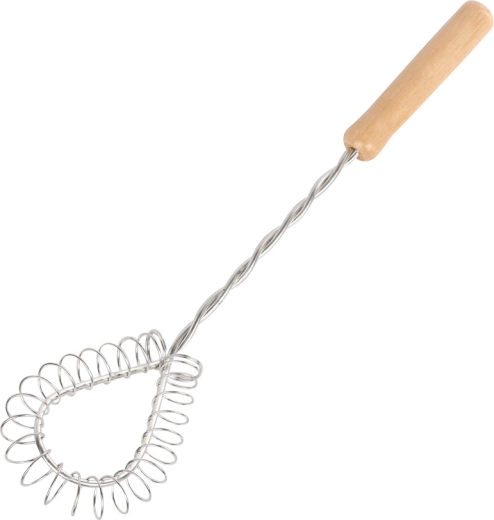 Handmatige opschuimklopper met houten handvat
