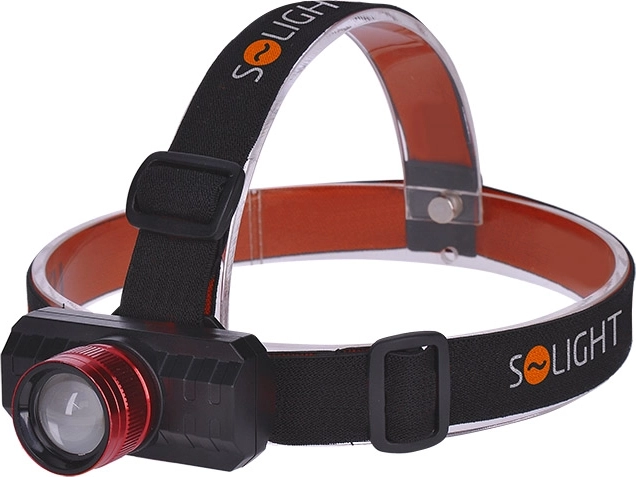Solight oplaadbare LED-hoofdlamp 3 W, 150 lm met zoom en Li-Ion-accu