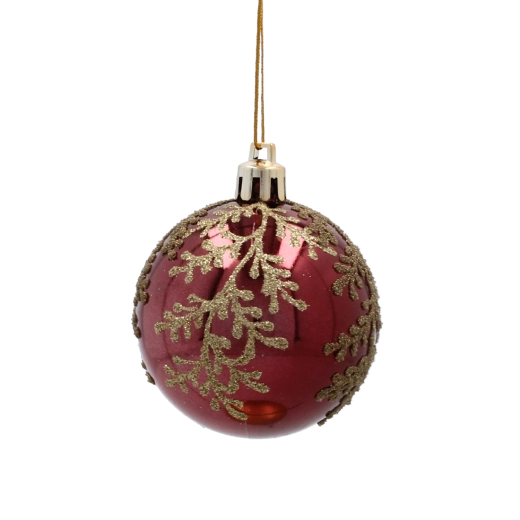 Luxe bordeauxrode kleur met gouden decor