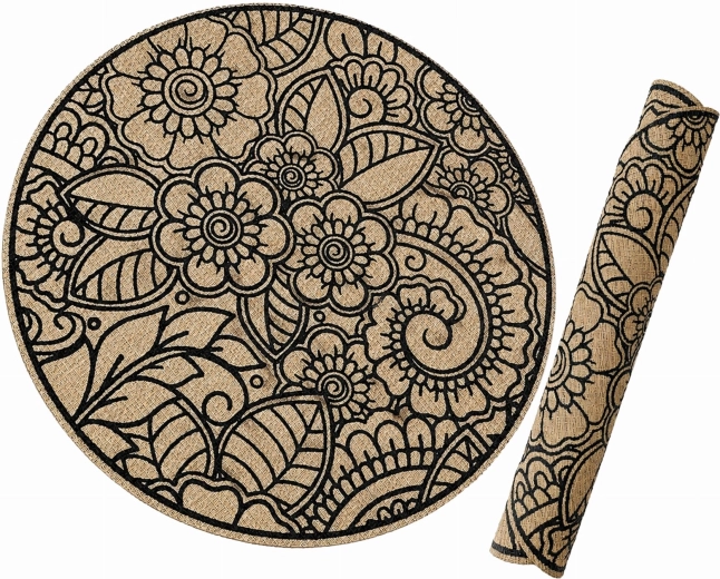Rond boho-tafelkleedje 38 cm - 1 stuk