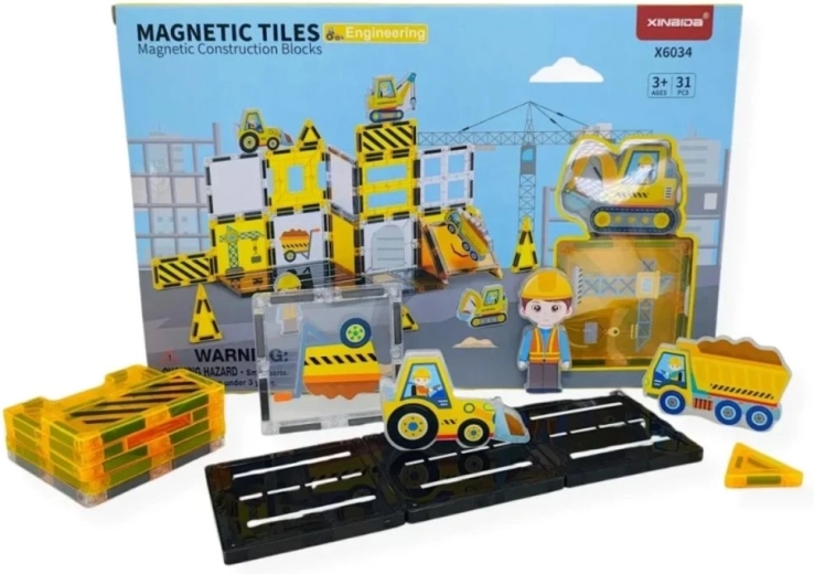 Magical Magnet magnetische bouwset bouwplaats (31 stuks)