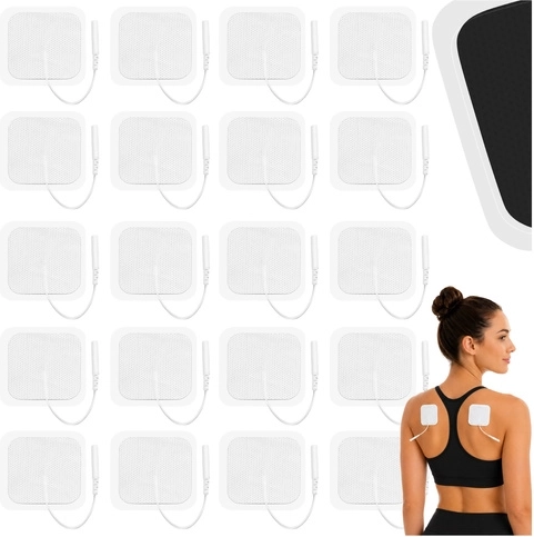 Isomedix gel-elektroden voor TENS/EMS 50 × 50 mm, pin 2 mm (20 stuks)