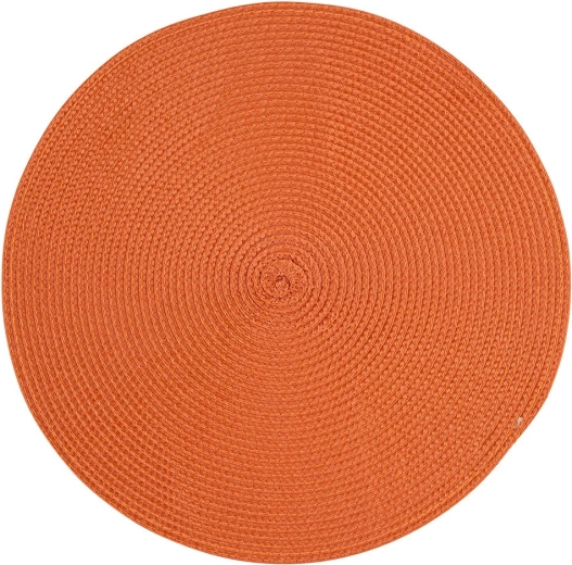 Ronde placemat van polypropyleen in terracottakleur 38 cm