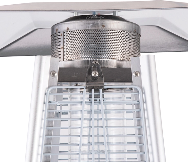 Zichtbare spiraalvlam in een kwartsbuis