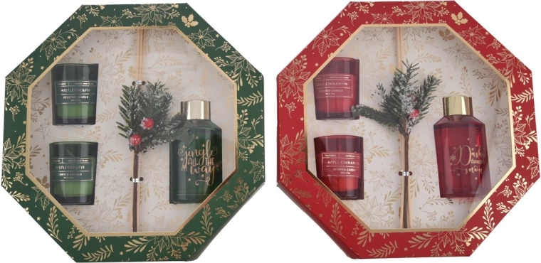 Kerstcadeauset aroma diffuser en geurkaarsen