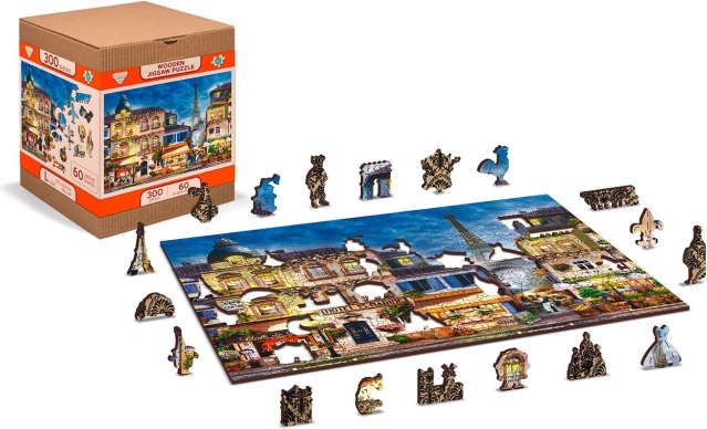 Houten puzzel Ontbijt in Parijs 2in1 - 75 stukjes