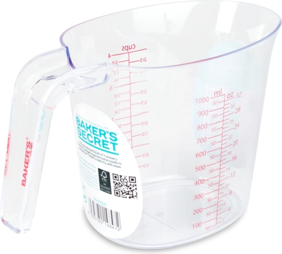 Baker's Secret maatbeker 1000 ml transparant