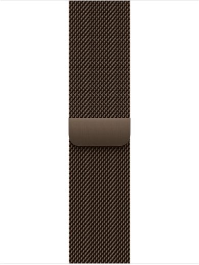 Milanese bandje van donkerbruin roestvrij staal voor een horlogekast van 40 mm