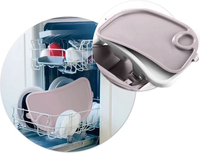 Afneembaar blad met inzet, geschikt voor snel schoonmaken