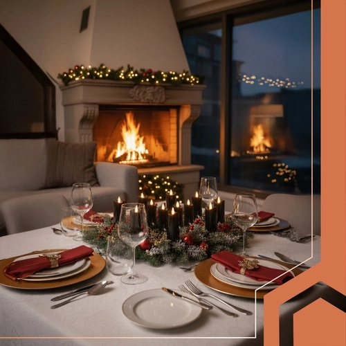 Decoratie voor lantaarns, arrangementen en de feesttafel
