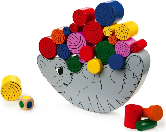 Small foot houten motorisch spel Balancerende kat