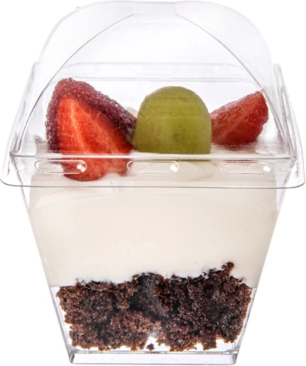 Stijlvolle presentatie van lagen en toppings