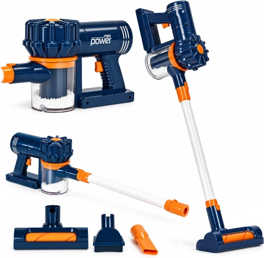 Kindersteelstofzuiger 3-in-1 met geluidseffecten en zuigfunctie