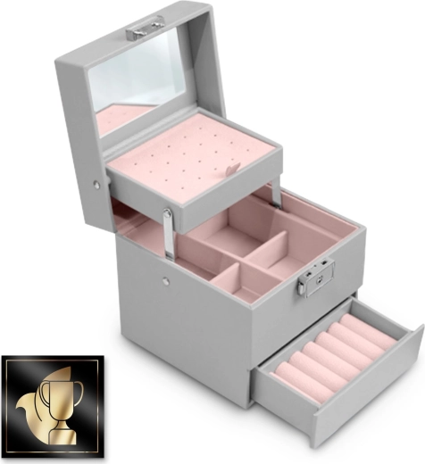 Afsluitbare deksel met spiegel