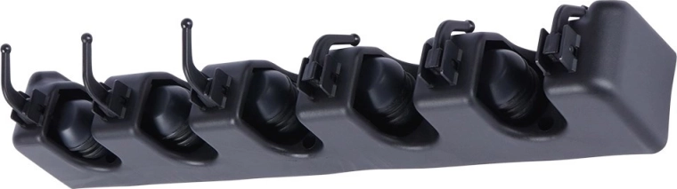 Zes inklapbare haken voor accessoires