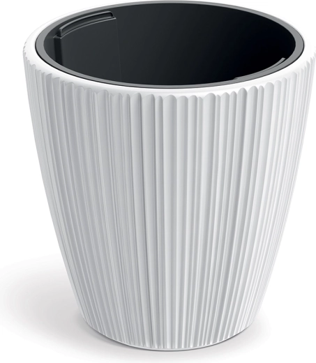 Bloempot ORO wit 30 cm met uitneembare inzet