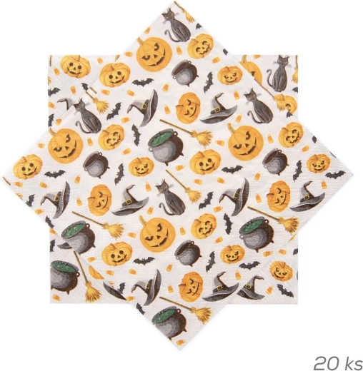 Papieren servetten Halloween 33 × 33 cm, 20 stuks