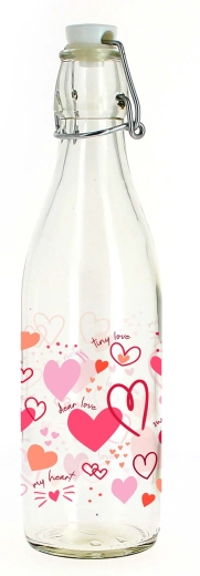 Fles met beugelsluiting en hartmotief, 260 ml