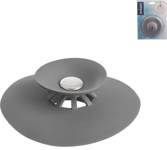 Rubberen afvoerstop 10 cm grijs