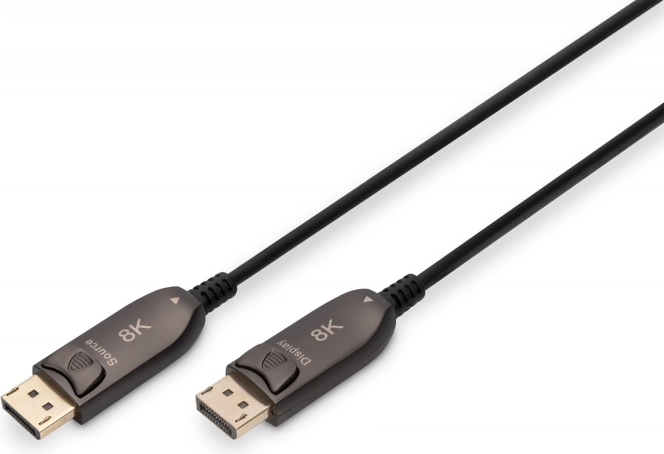 Hybride DisplayPort-kabel 1.4 AOC 8K 60 Hz DP–DP 20 m – zwart