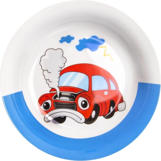 Diep kinderportiebord met automotief 19 cm
