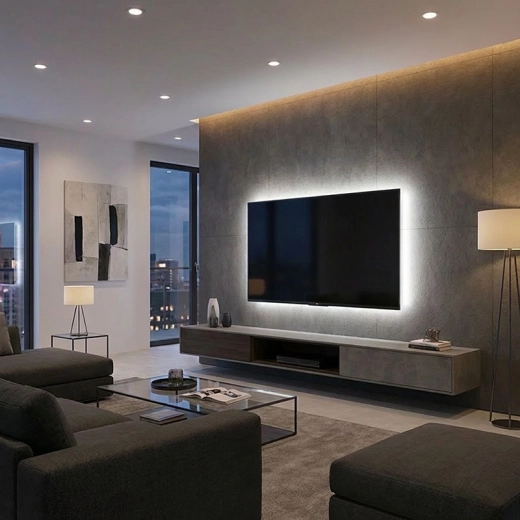 Ideaal als achtergrondverlichting achter de televisie