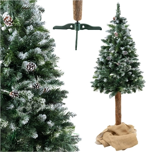 Kunstkerstboom Ruhhy met sneeuwlaag op stam 180 cm