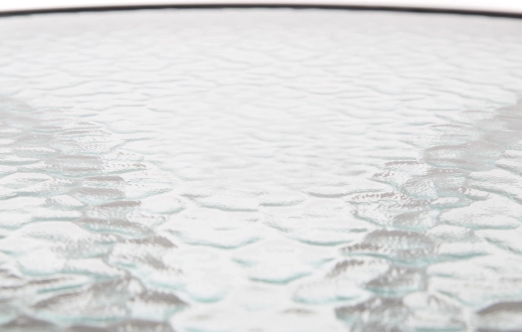 Duurzaam glazen blad met subtiele textuur