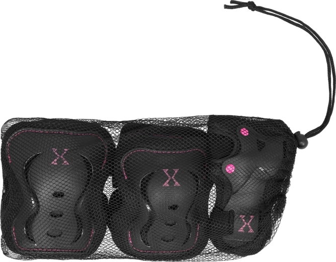 Beschermersset voor rolsporten NILS Extreme H320 zwart-roze – L