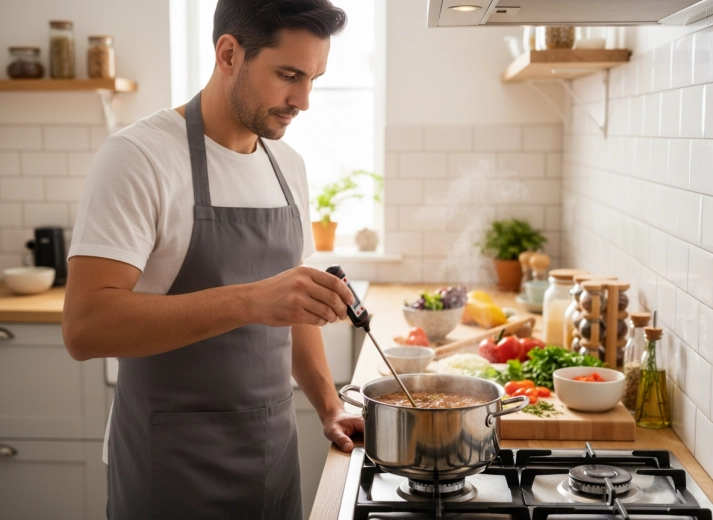 Lange sonde van 22,5 cm voor diepe pannen