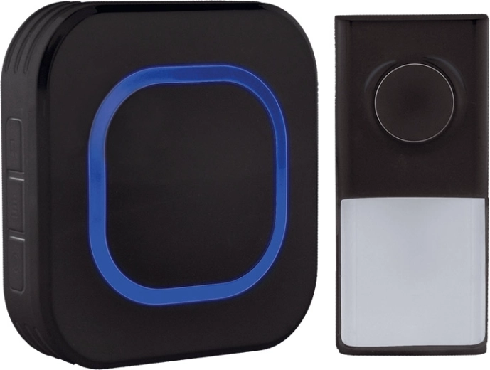 Solight draadloze deurbel voor in het stopcontact, 250 m, zwart, met learning code