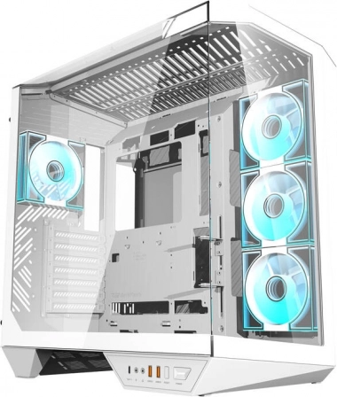 Computerbehuizing Darkflash met 4 ventilatoren wit
