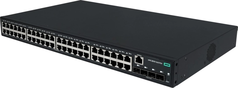 4× SFP-poorten voor uplink en netwerkverbinding